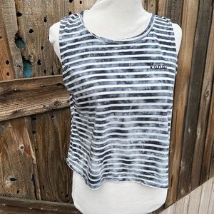 Vans Blue Gray And White Striped Muscle Top Size Small